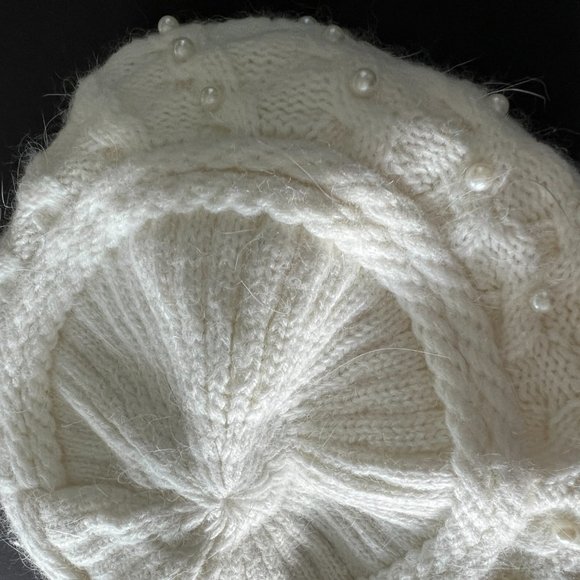 DAHLIA Women's OSFM Angora Blend Knitted Visor Hat NWT - Picture 7 of 7